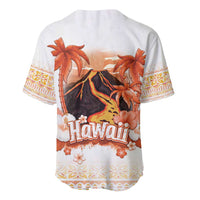 Hawaiian Volcano Lava Flow Baseball Jersey With Hawaiian Tapa Pattern LT05 - Polynesian Pride