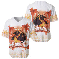 Hawaiian Volcano Lava Flow Baseball Jersey With Hawaiian Tapa Pattern LT05 - Polynesian Pride