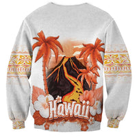 Hawaiian Volcano Lava Flow Sweatshirt With Hawaiian Tapa Pattern LT05 - Polynesian Pride