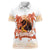 Hawaiian Volcano Lava Flow Women Polo Shirt With Hawaiian Tapa Pattern