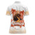 Hawaiian Volcano Lava Flow Women Polo Shirt With Hawaiian Tapa Pattern