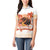 Hawaiian Volcano Lava Flow Women Polo Shirt With Hawaiian Tapa Pattern