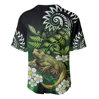 Aotearoa New Zealand Tuatara Baseball Jersey Maori Koru Art LT05 - Polynesian Pride