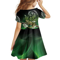 Aotearoa New Zealand Tuatara Family Matching Off Shoulder Maxi Dress and Hawaiian Shirt Maori Koru Art LT05 - Polynesian Pride