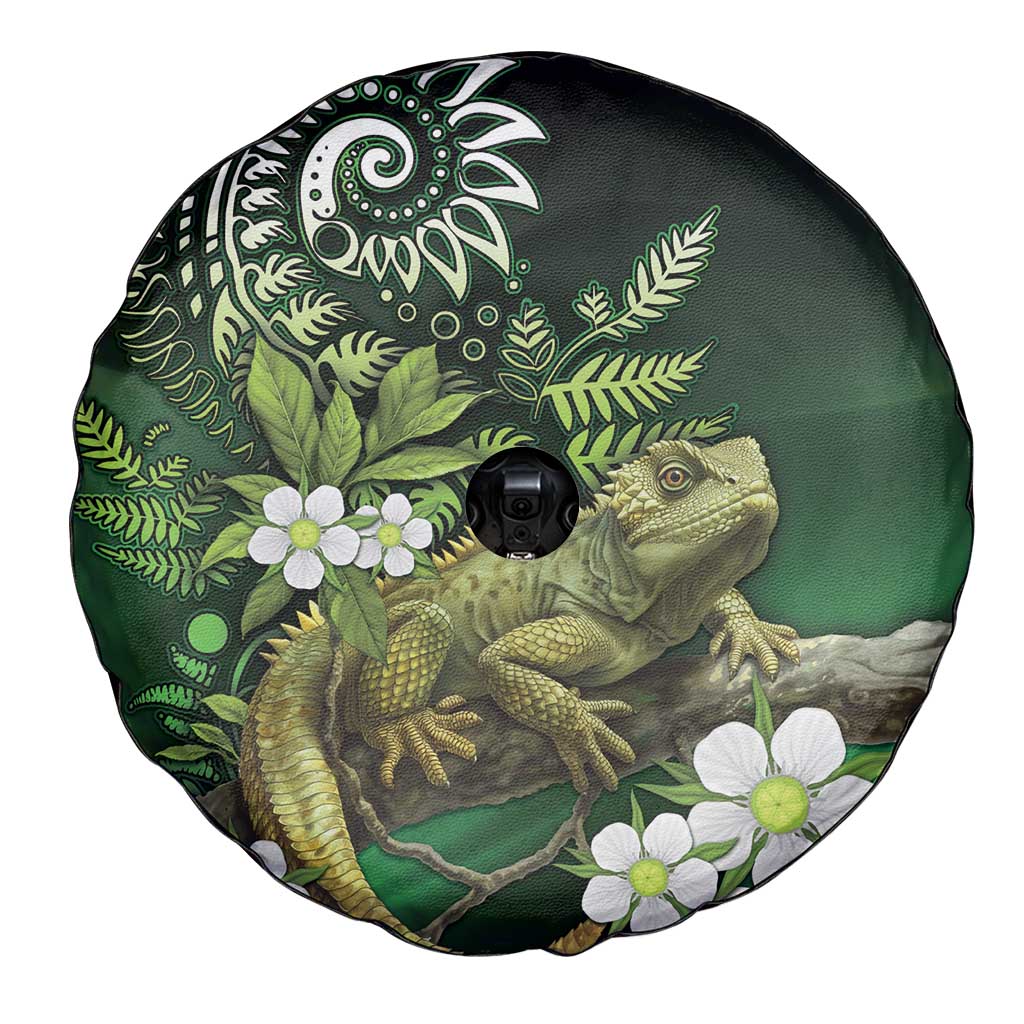 Aotearoa New Zealand Tuatara Spare Tire Cover Maori Koru Art LT05 - Polynesian Pride