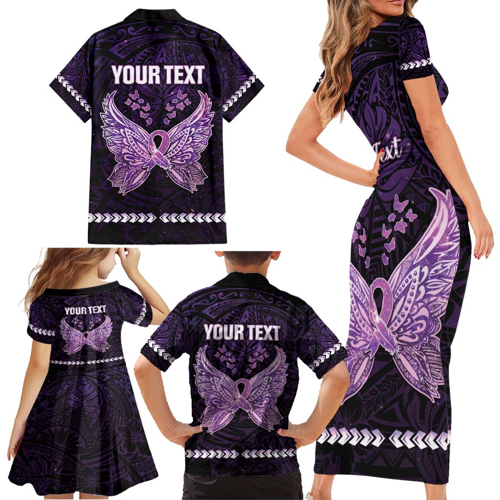 Personalised Alzheimer's Awareness Family Matching Short Sleeve Bodycon Dress and Hawaiian Shirt You May Not Remember But I Will Never Forget