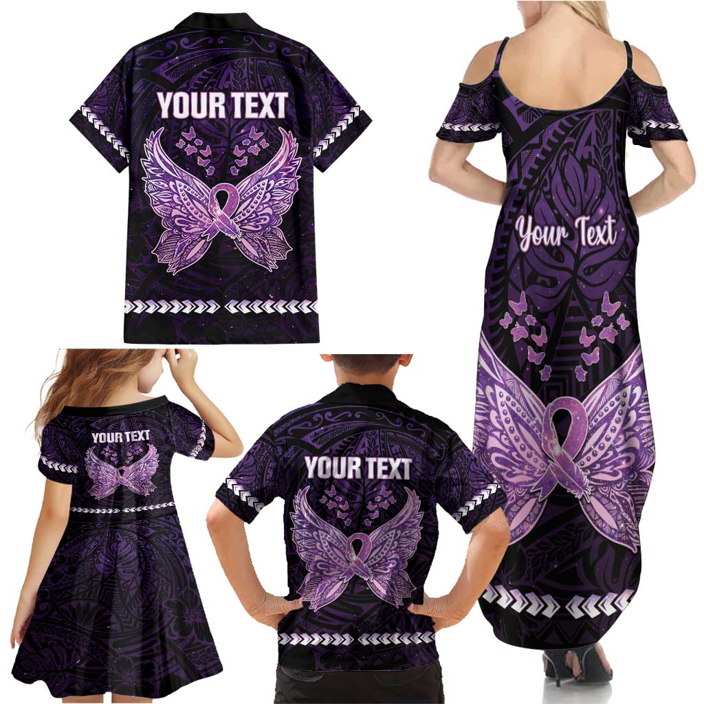 Personalised Alzheimer's Awareness Family Matching Summer Maxi Dress and Hawaiian Shirt You May Not Remember But I Will Never Forget