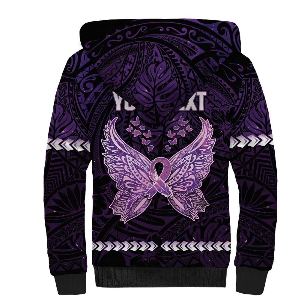 Personalised Alzheimer's Awareness Sherpa Hoodie You May Not Remember But I Will Never Forget