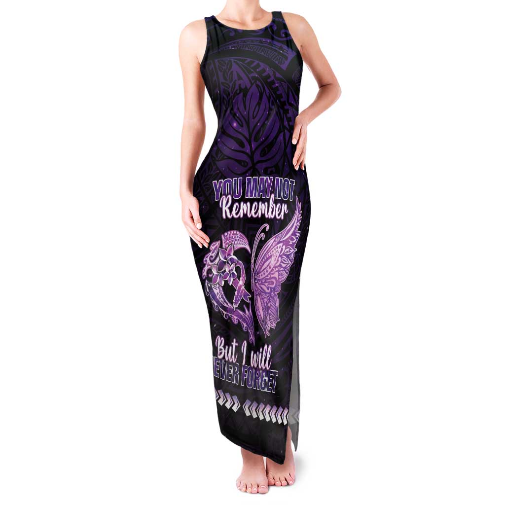 Personalised Alzheimer's Awareness Tank Maxi Dress You May Not Remember But I Will Never Forget