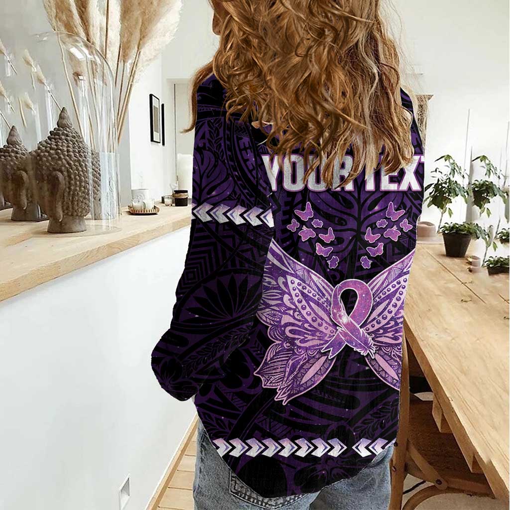 Personalised Alzheimer's Awareness Women Casual Shirt You May Not Remember But I Will Never Forget
