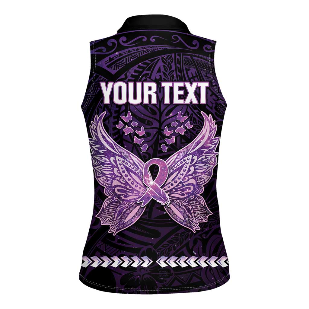 Personalised Alzheimer's Awareness Women Sleeveless Polo Shirt You May Not Remember But I Will Never Forget