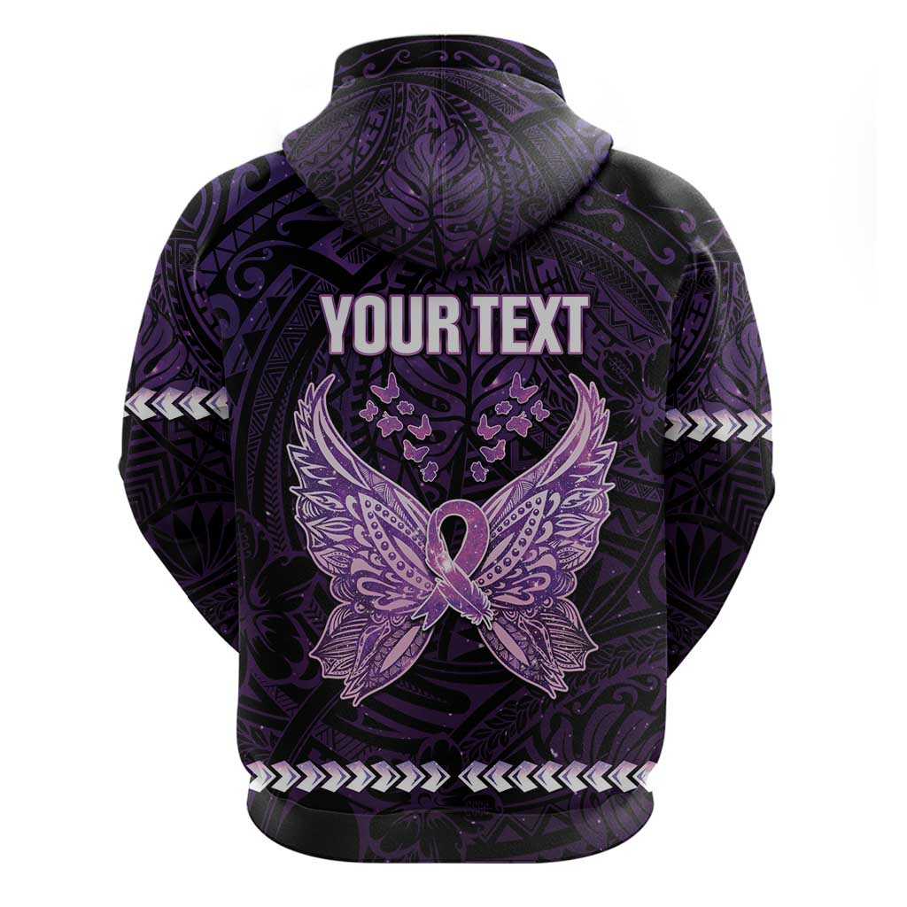 Personalised Alzheimer's Awareness Zip Hoodie You May Not Remember But I Will Never Forget