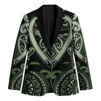 Custom Aotearoa Ngati Awa Blazer Maori Tribal Pattern LT05 Unisex Green - Polynesian Pride