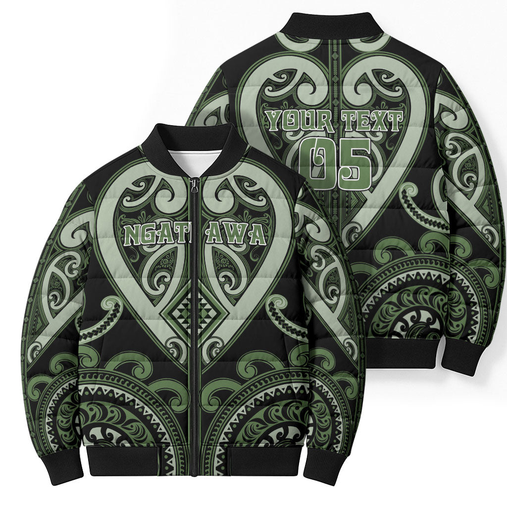 Custom Aotearoa Ngati Awa Bomber Puffer Jacket Maori Tribal Pattern LT05 - Polynesian Pride