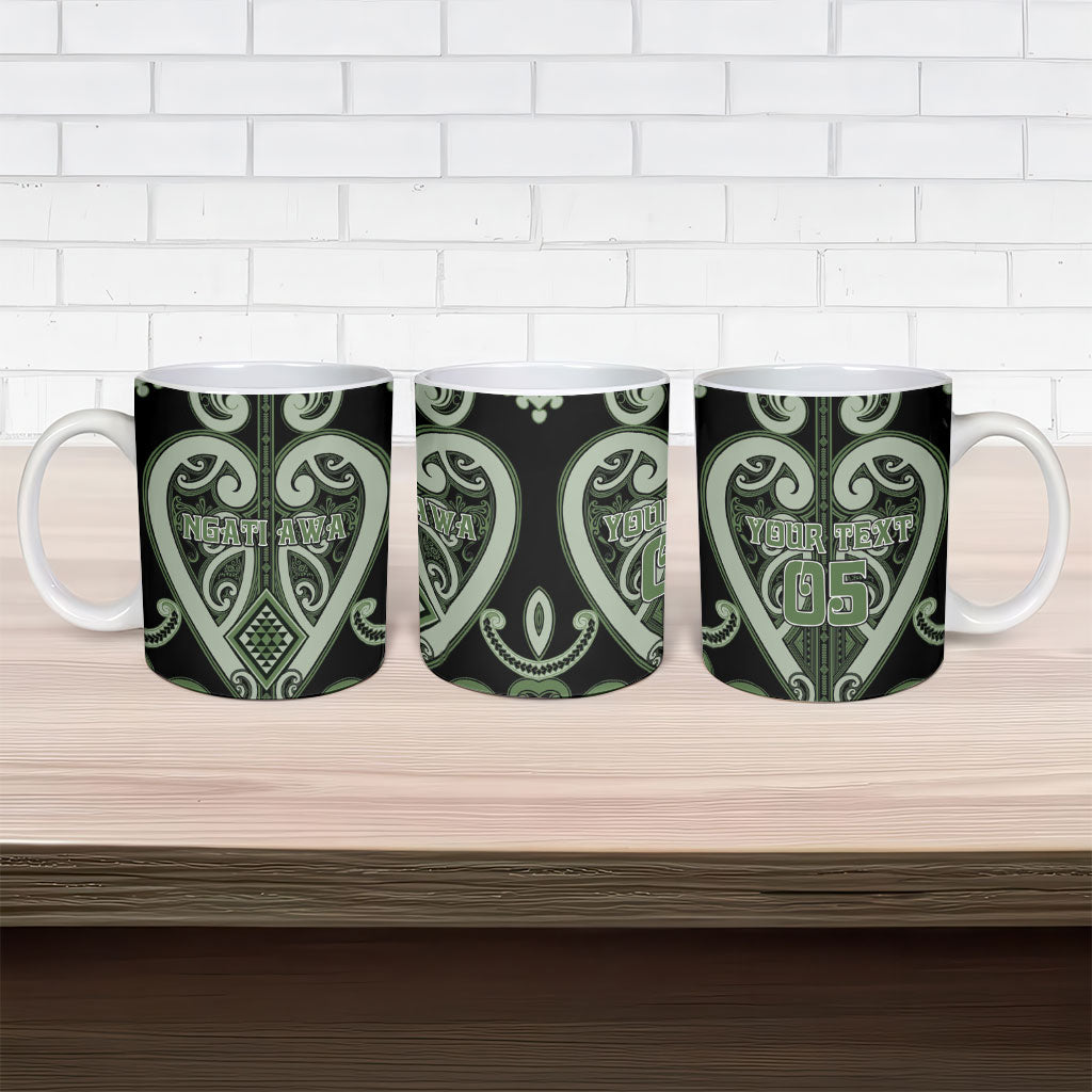 Custom Aotearoa Ngati Awa Ceramic Mug Maori Tribal Pattern LT05 - Polynesian Pride