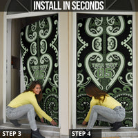 Custom Aotearoa Ngati Awa Door Cover Maori Tribal Pattern LT05 - Polynesian Pride