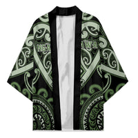 Custom Aotearoa Ngati Awa Kimono Maori Tribal Pattern LT05 Unisex Green - Polynesian Pride