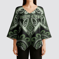Custom Aotearoa Ngati Awa Kimono Sleeve Blouse Maori Tribal Pattern LT05 - Polynesian Pride