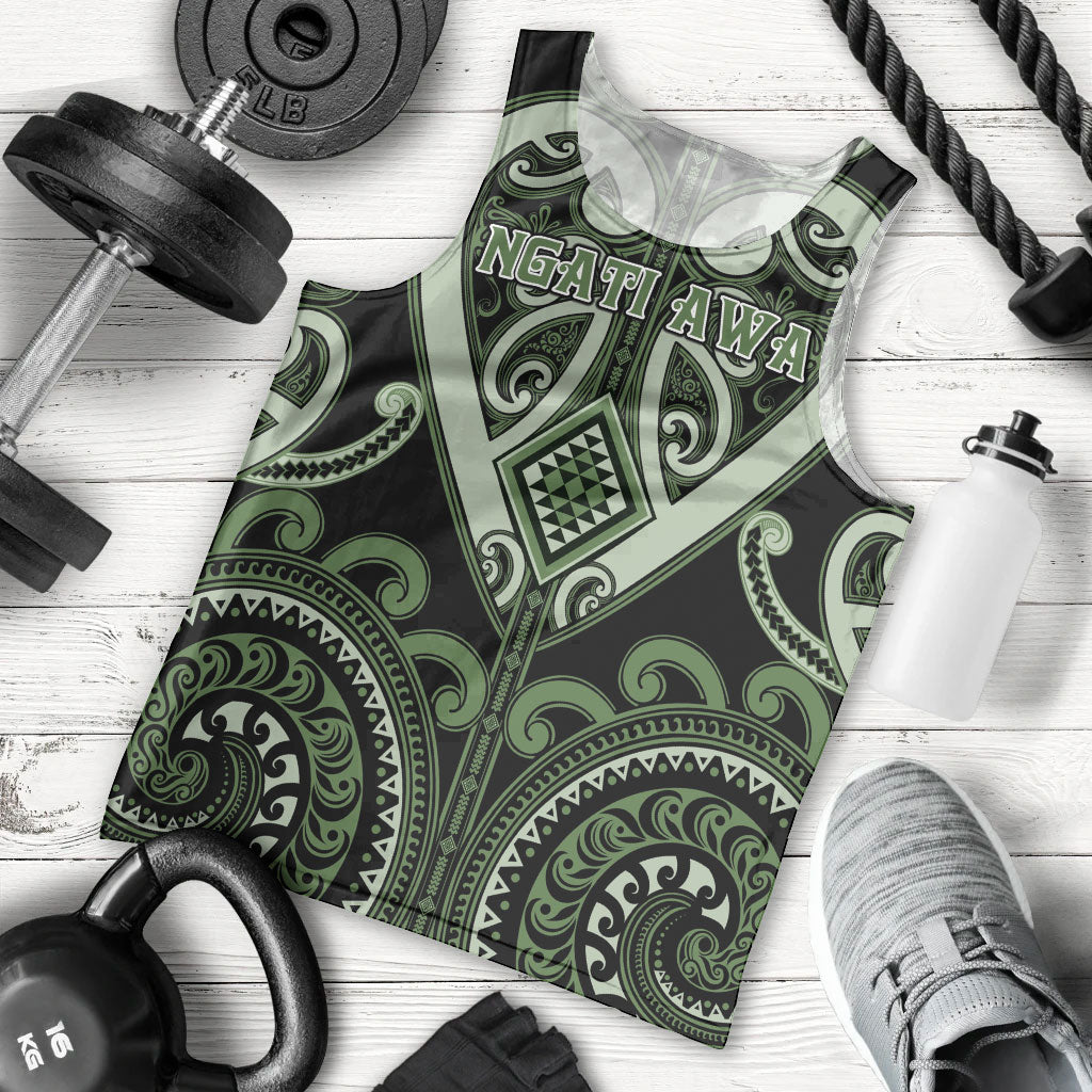 Custom Aotearoa Ngati Awa Men Tank Top Maori Tribal Pattern LT05 - Polynesian Pride