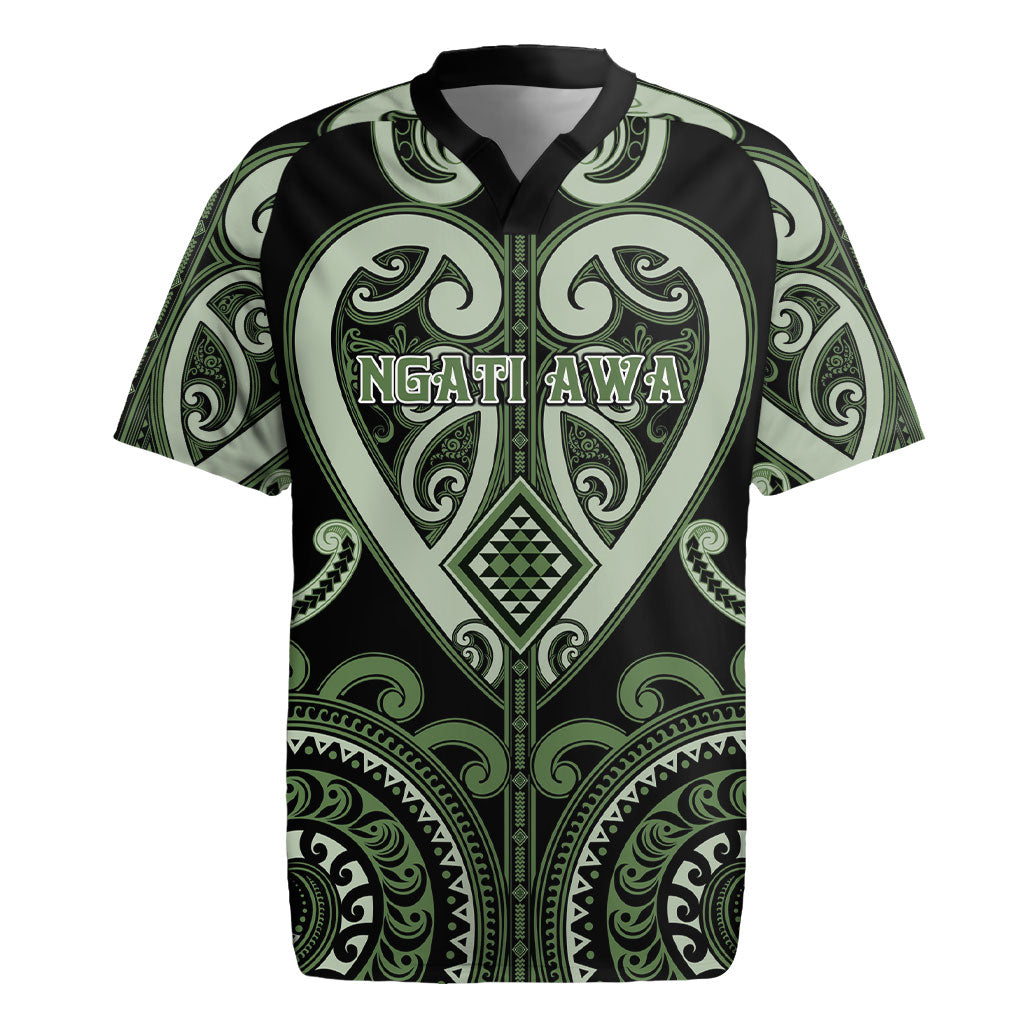 Custom Aotearoa Ngati Awa Rugby Jersey Maori Tribal Pattern