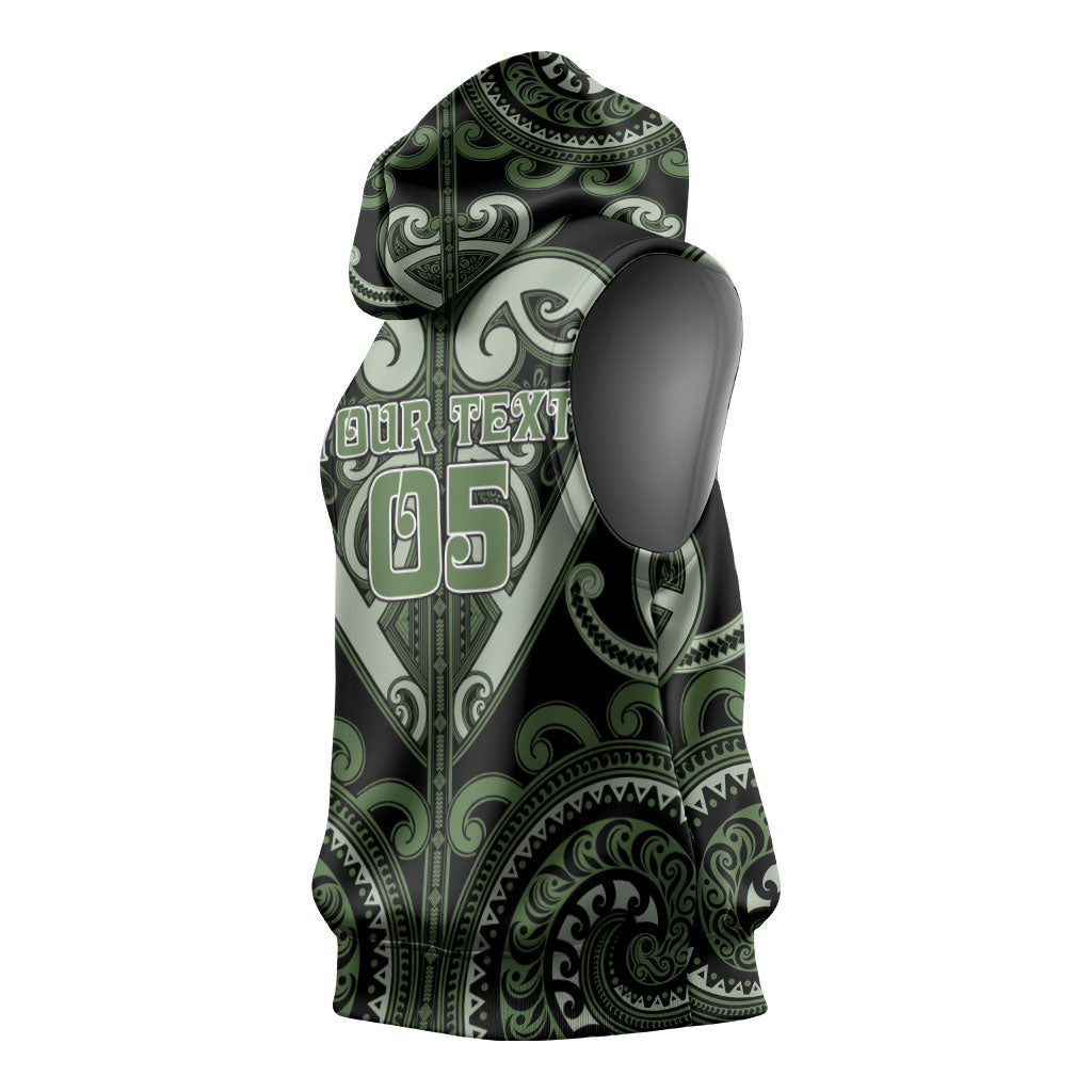 Custom Aotearoa Ngati Awa Sleeveless Hoodie Maori Tribal Pattern LT05 - Polynesian Pride