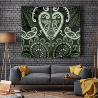 Aotearoa Ngati Awa Tapestry Maori Tribal Pattern LT05 Green - Polynesian Pride