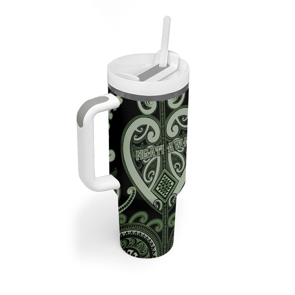 Custom Aotearoa Ngati Awa Tumbler With Handle Maori Tribal Pattern LT05 - Polynesian Pride