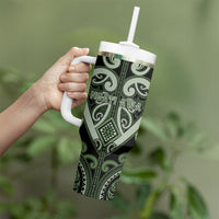 Custom Aotearoa Ngati Awa Tumbler With Handle Maori Tribal Pattern LT05 - Polynesian Pride