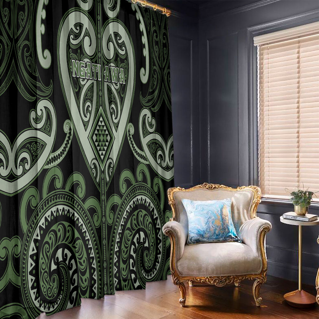Aotearoa Ngati Awa Window Curtain Maori Tribal Pattern LT05 - Polynesian Pride