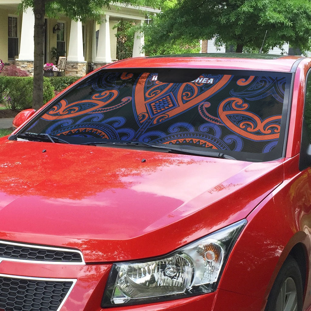 Aotearoa Whakatohea Auto Sun Shade Maori Tribal Pattern LT05 - Polynesian Pride