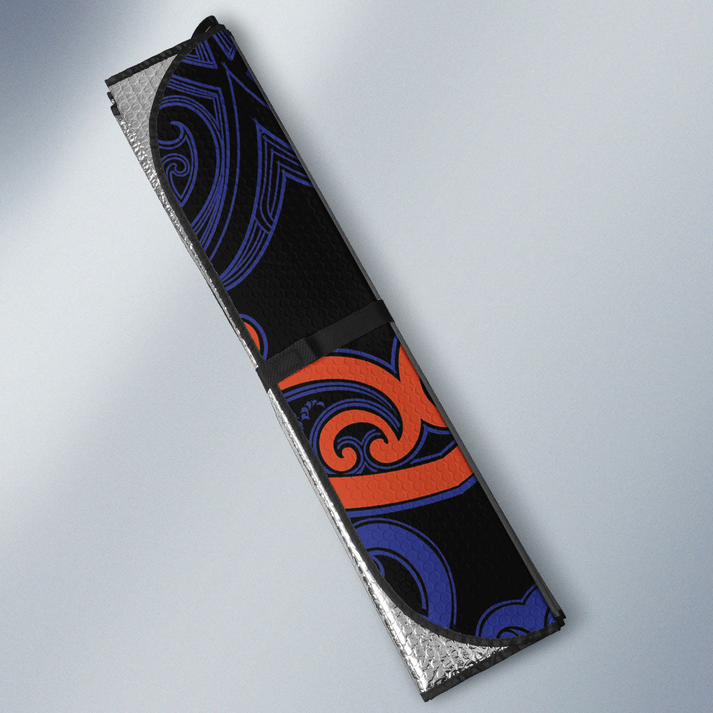 Aotearoa Whakatohea Auto Sun Shade Maori Tribal Pattern LT05 - Polynesian Pride