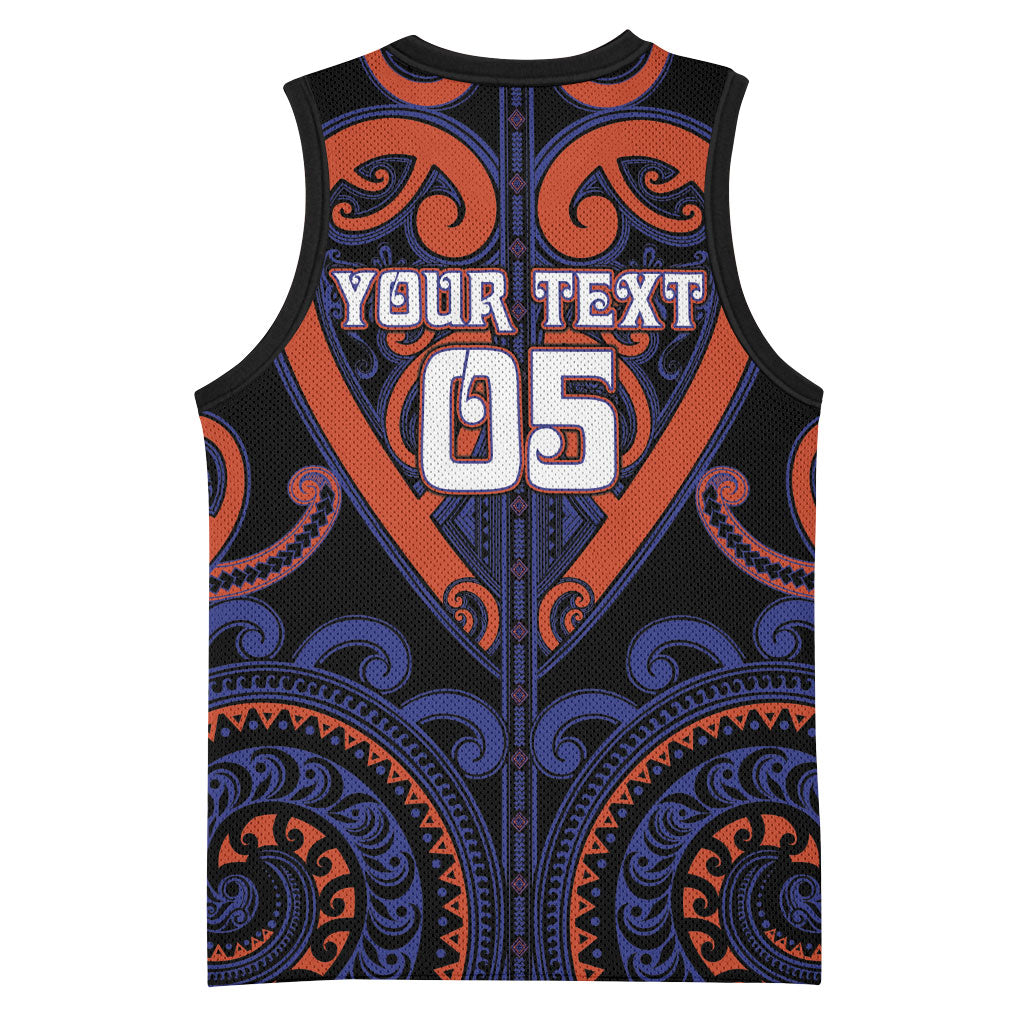 Custom Aotearoa Whakatohea Basketball Jersey Maori Tribal Pattern LT05 - Polynesian Pride