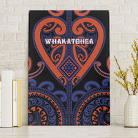 Aotearoa Whakatohea Canvas Wall Art Maori Tribal Pattern LT05 Without Frame Navy - Polynesian Pride