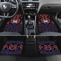 Custom Aotearoa Whakatohea Car Mats Maori Tribal Pattern LT05 Set 4pcs Navy - Polynesian Pride