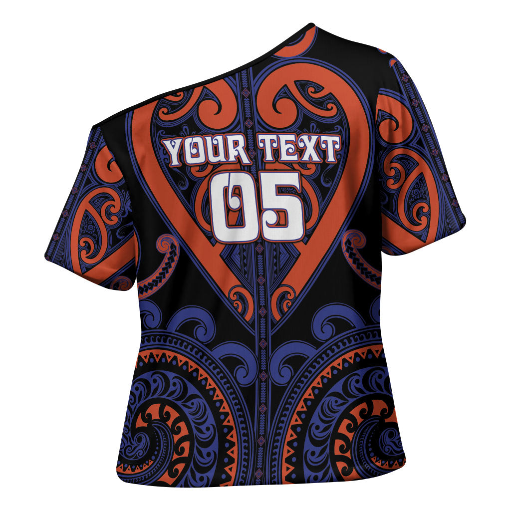 Custom Aotearoa Whakatohea Cross Shoulder Shirt Maori Tribal Pattern LT05 - Polynesian Pride