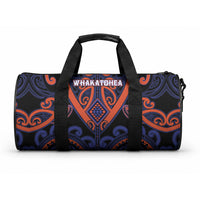Aotearoa Whakatohea Duffle Bag Maori Tribal Pattern LT05 One size Navy - Polynesian Pride