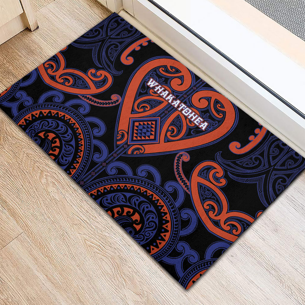 Aotearoa Whakatohea Rubber Doormat Maori Tribal Pattern LT05 - Polynesian Pride