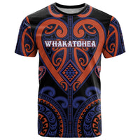 Custom Aotearoa Whakatohea T Shirt Maori Tribal Pattern LT05 Navy - Polynesian Pride