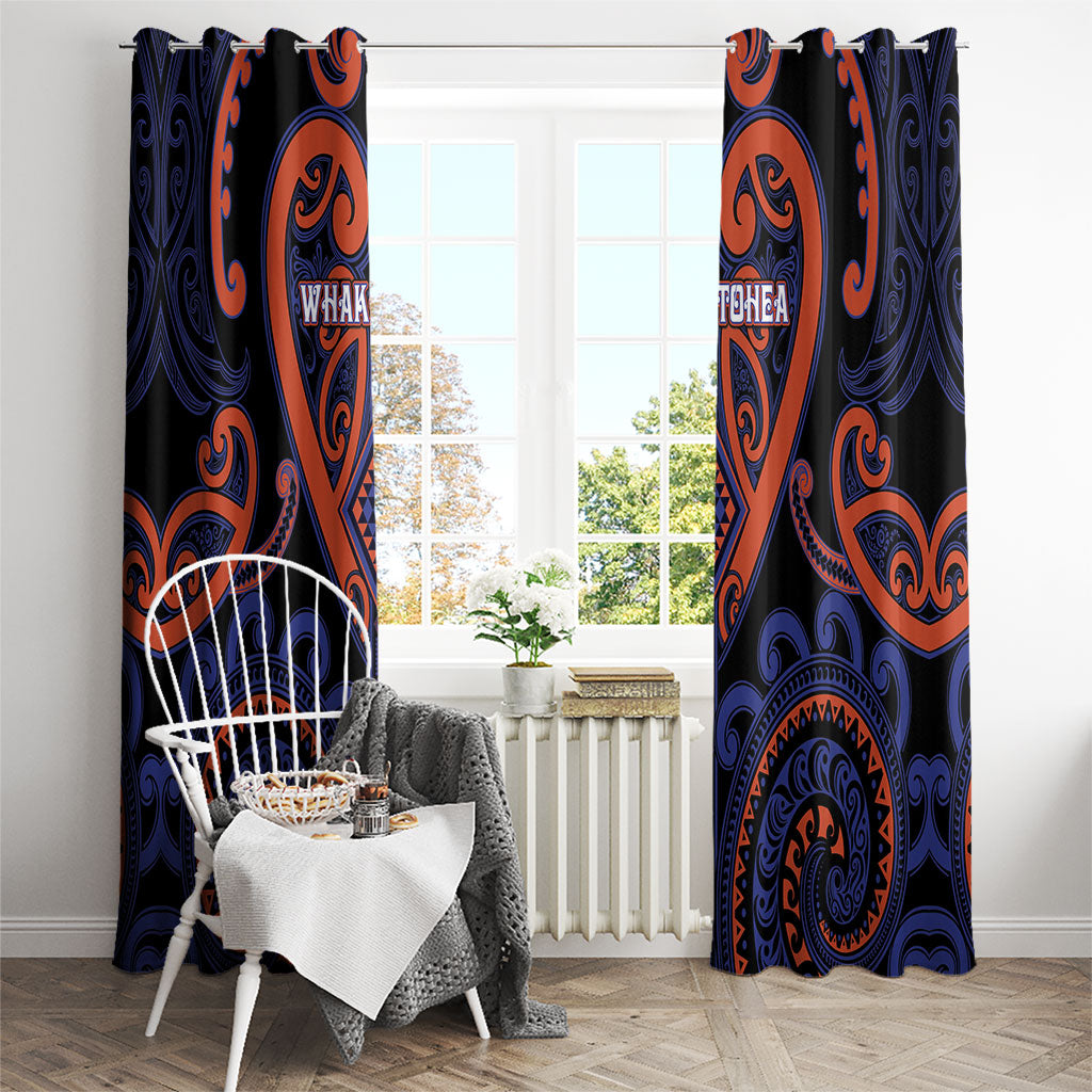 Aotearoa Whakatohea Window Curtain Maori Tribal Pattern LT05 - Polynesian Pride