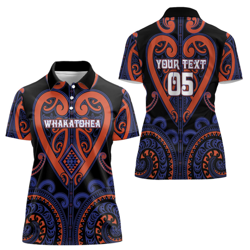 Custom Aotearoa Whakatohea Women Polo Shirt Maori Tribal Pattern LT05 - Polynesian Pride