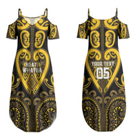 Custom Aotearoa Ngati Whatua Couples Matching Summer Maxi Dress and Hawaiian Shirt Maori Tribal Pattern LT05 - Polynesian Pride