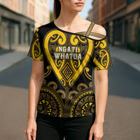 Custom Aotearoa Ngati Whatua Cross Shoulder Shirt Maori Tribal Pattern LT05 - Polynesian Pride