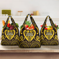 Aotearoa Ngati Whatua Grocery Bag Maori Tribal Pattern LT05 3-pack One Size Yellow - Polynesian Pride