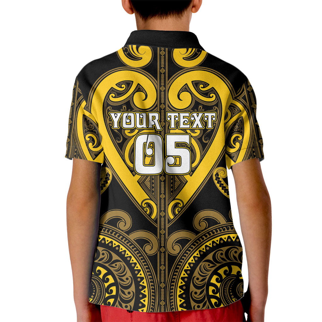 Custom Aotearoa Ngati Whatua Kid Polo Shirt Maori Tribal Pattern LT05 - Polynesian Pride