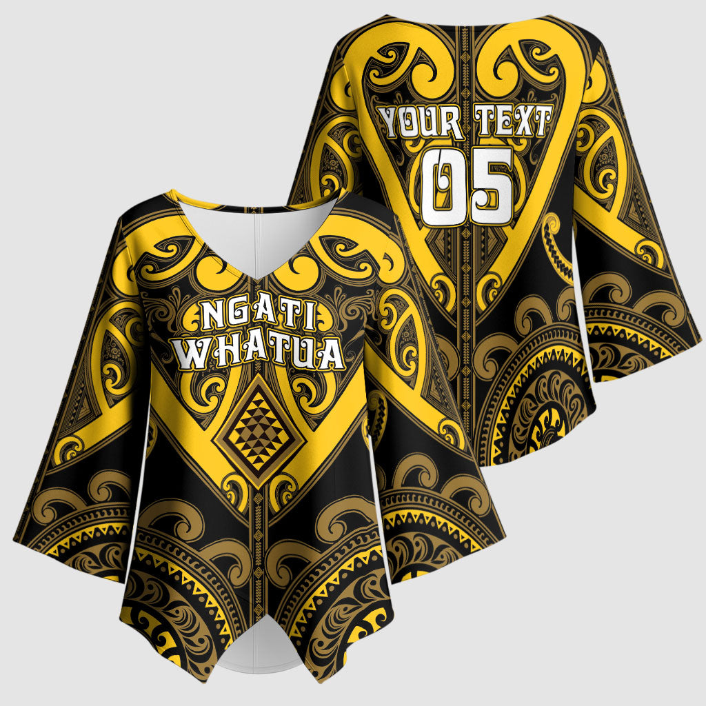 Custom Aotearoa Ngati Whatua Kimono Sleeve Blouse Maori Tribal Pattern LT05 - Polynesian Pride