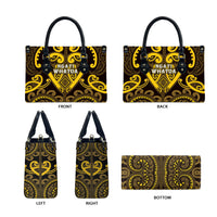 Aotearoa Ngati Whatua Leather Bag Maori Tribal Pattern LT05 - Polynesian Pride