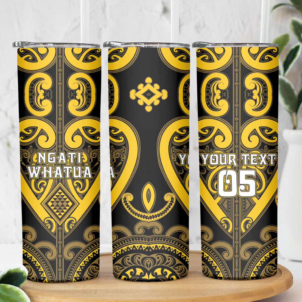 Custom Aotearoa Ngati Whatua Skinny Tumbler Maori Tribal Pattern LT05 - Polynesian Pride