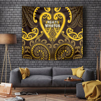 Aotearoa Ngati Whatua Tapestry Maori Tribal Pattern LT05 Yellow - Polynesian Pride