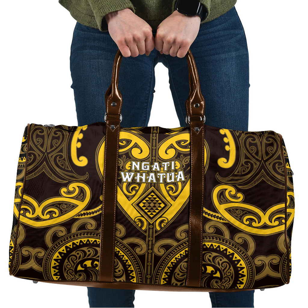 Aotearoa Ngati Whatua Travel Bag Maori Tribal Pattern LT05 Yellow - Polynesian Pride