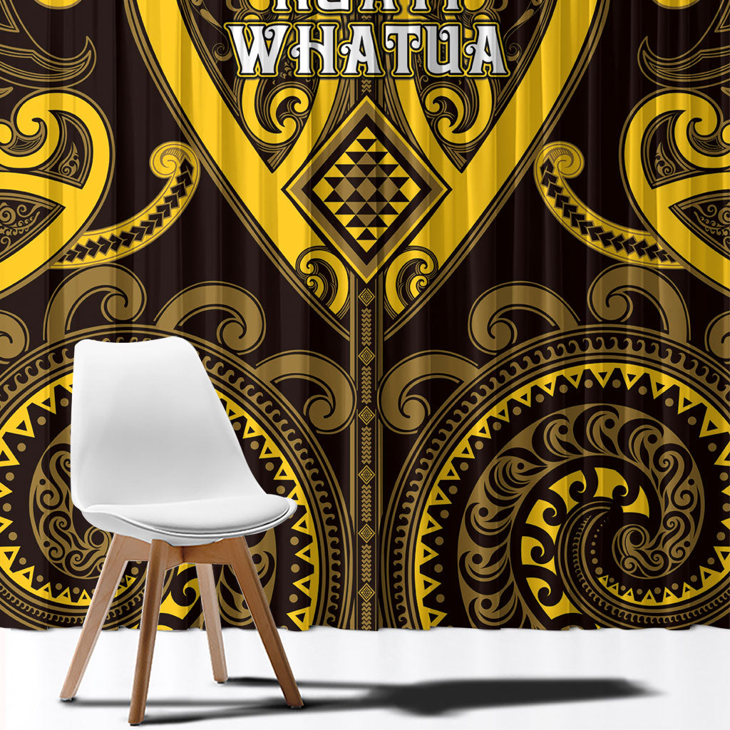 Aotearoa Ngati Whatua Window Curtain Maori Tribal Pattern LT05 - Polynesian Pride